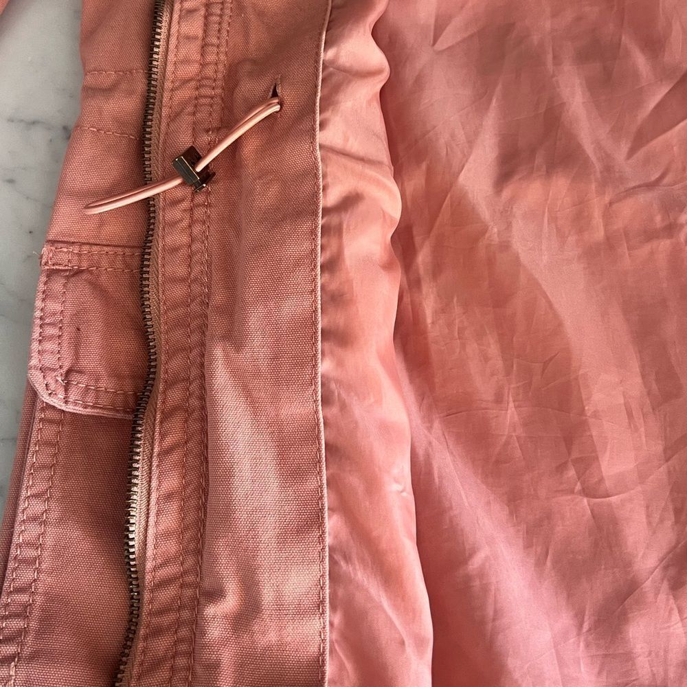Universal Thread Women's Light Pink Utility Anorak 100% Cotton Barn Jacket Small - Picture 6 of 15